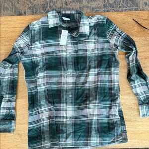 GAP Green Plaid Kids Button Down Shirt